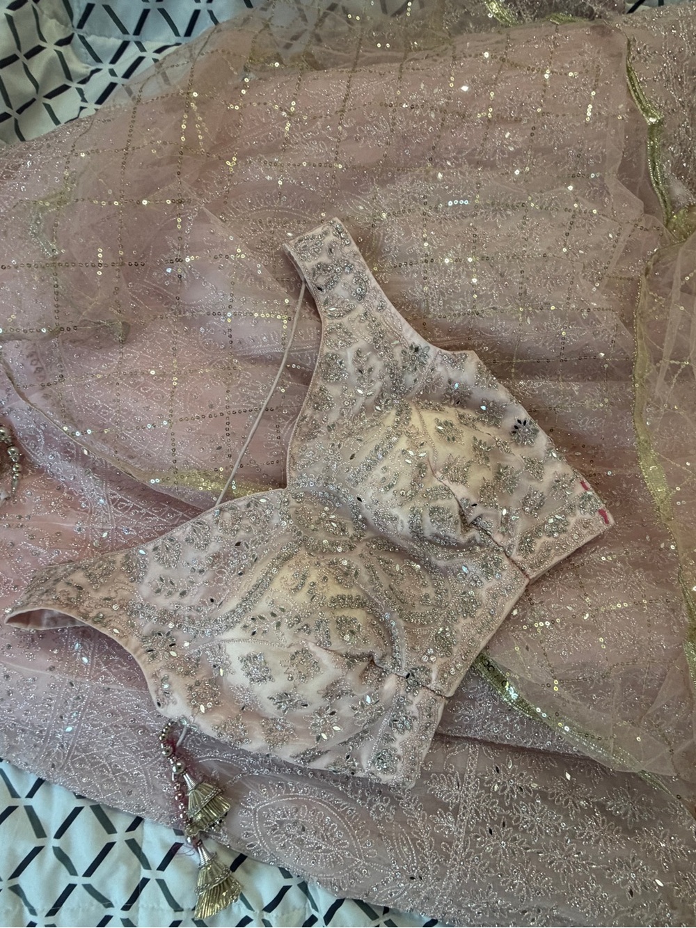 Embellished Pink lehnga choli
